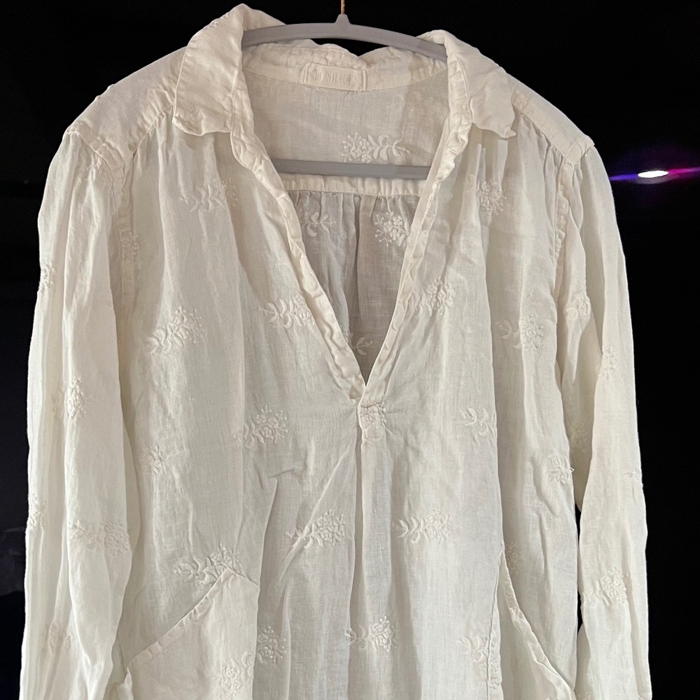 CP Shades Tunic, Embroidered, Sundance Catalog Favorite, Linen, Oversized